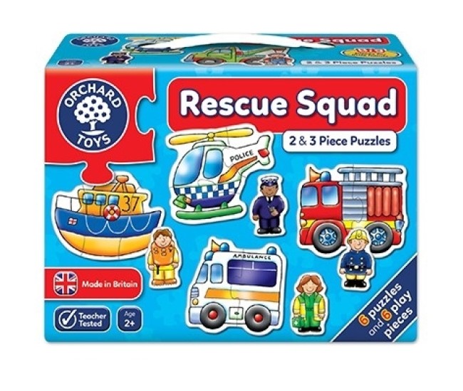 Set 6 puzzle Echipa de salvare (2 si 3 piese) RESCUE SQUAD Set 6 puzzle Echipa de salvare (2 si 3 piese) RESCUE SQUAD