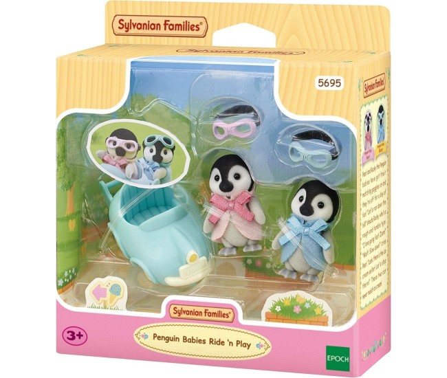 Figurine Sylvanian Families-Pinguini Cu Masinuta Figurine Sylvanian Families-Pinguini Cu Masinuta