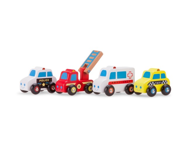 Set 4 vehicule din lemn pentru copii Set 4 vehicule din lemn pentru copii