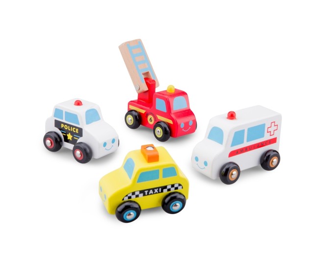 Set 4 vehicule din lemn pentru copii Set 4 vehicule din lemn pentru copii