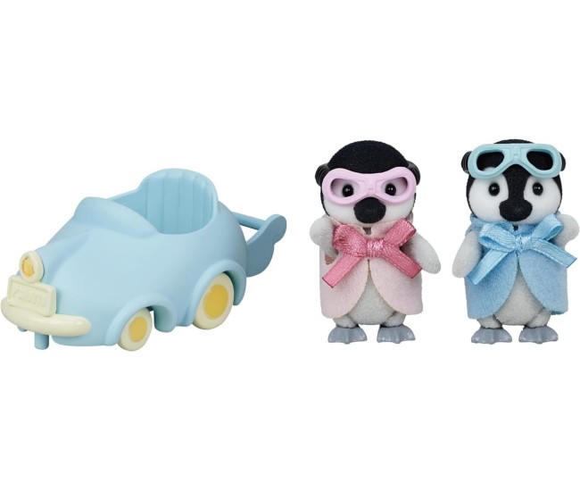 Figurine Sylvanian Families-Pinguini Cu Masinuta Figurine Sylvanian Families-Pinguini Cu Masinuta