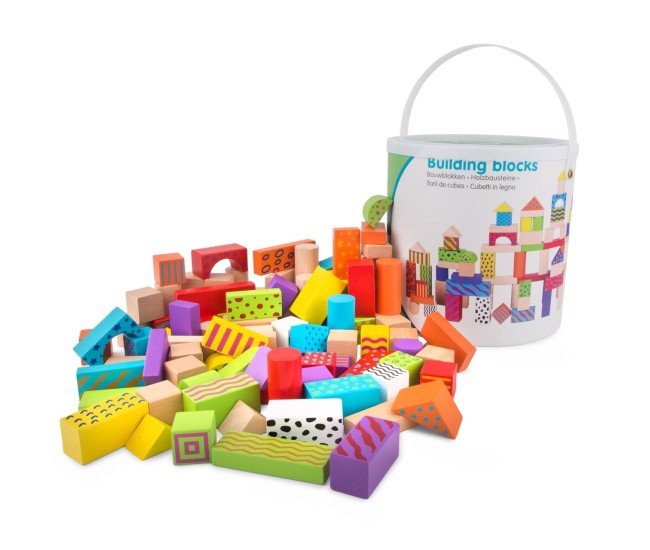 Set de 100 de cuburi din lemn Set de 100 de cuburi din lemn