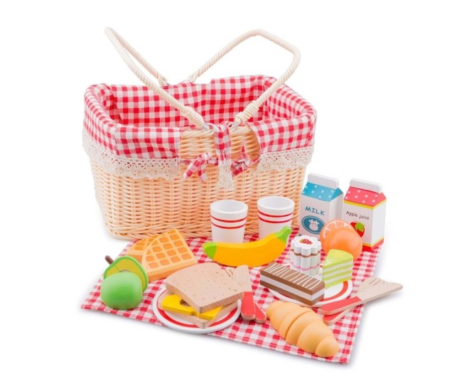 Cos de picnic cu accesorii din lemn - Joc de rol Cos de picnic cu accesorii din lemn - Joc de rol