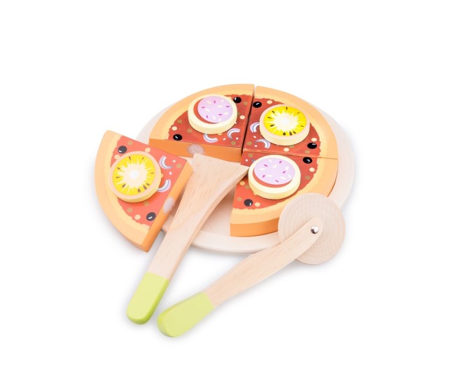 Pizza Salami - Set din lemn cu accesorii pentru joc de rol Pizza Salami - Set din lemn cu accesorii pentru joc de rol