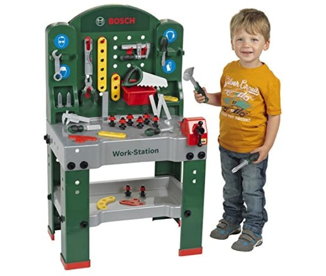 Banc de lucru cu 75 de piese Bosch - Set de indemanare