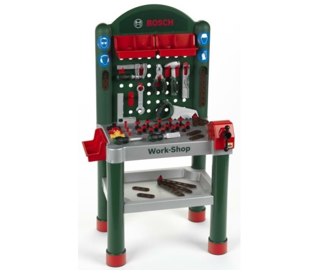 Banc de lucru cu unelte si accesorii Bosch - Set de indemanare Banc de lucru cu unelte si accesorii Bosch - Set de indemanare