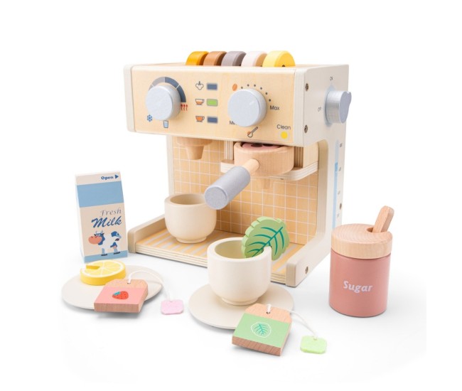 Cafetiera Woet pentru Copii - Set Joc de Rol, Accesoriu Bucatarie, Material Rezistent