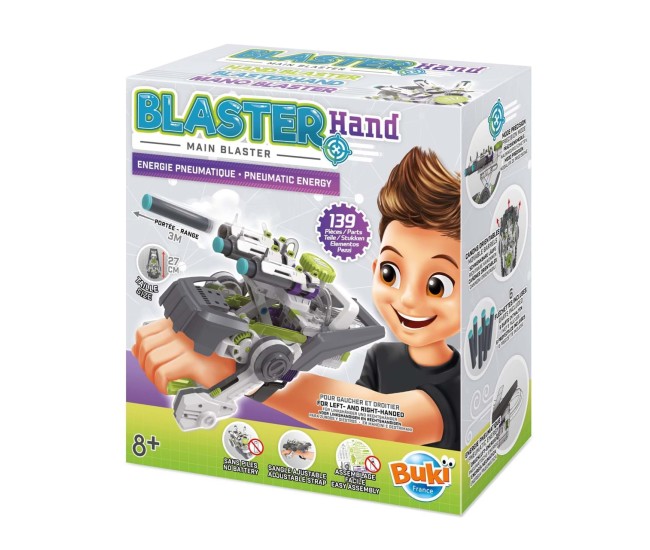 Blaster cu proiectile pentru mana - Set de indemanare pentru copii Blaster cu proiectile pentru mana - Set de indemanare pentru copii