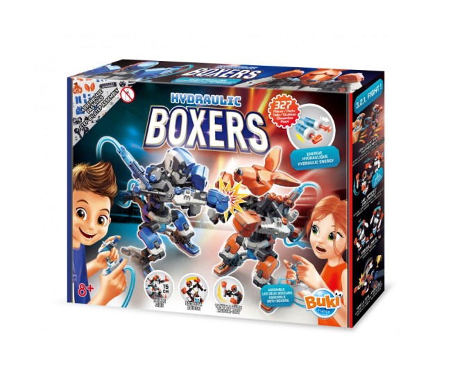 Boxerii hidraulici - Set STEM de constructie interactiv Boxerii hidraulici - Set STEM de constructie interactiv