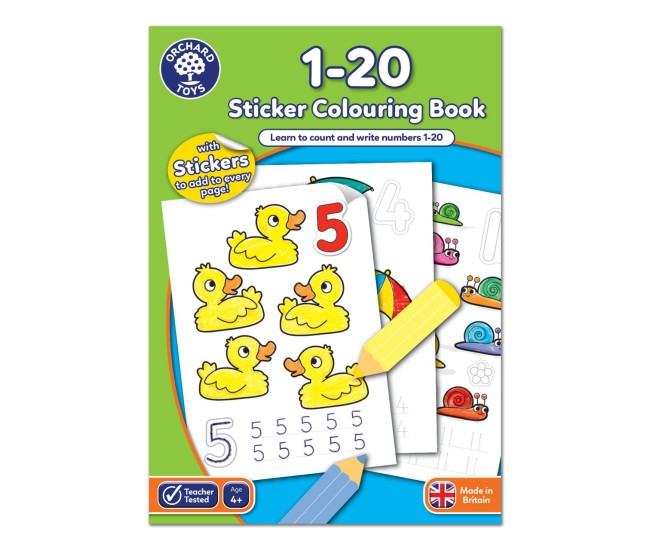 Carte de colorat cu activitati in limba engleza si abtibilduri 1 - 20
