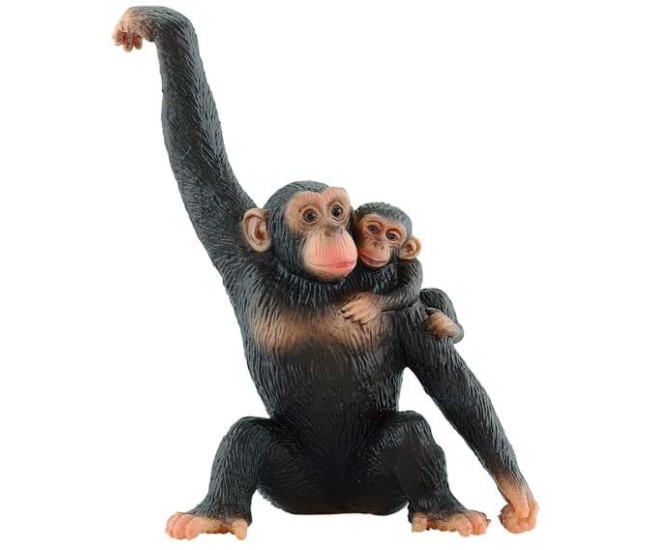 Cimpanzeu cu Pui - Figurina animal Cimpanzeu cu Pui - Figurina animal