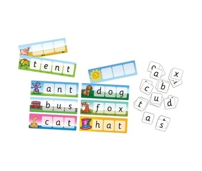Joc educativ in limba engleza Potriveste si formeaza cuvinte MATCH AND SPELL