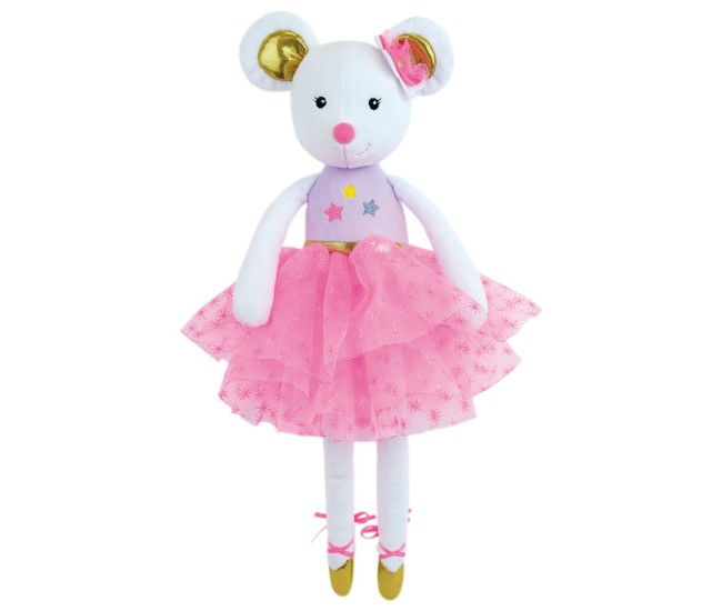 Jucarie Plus Muzicala Jemini 40cm Balerina Soricel Alb