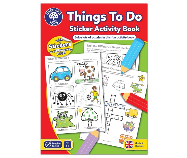 Carte de colorat cu activitati in limba engleza si abtibilduri Lucruri de Facut THINGS TO DO Carte de colorat cu activitati in limba engleza si abtibilduri Lucruri de Facut THINGS TO DO