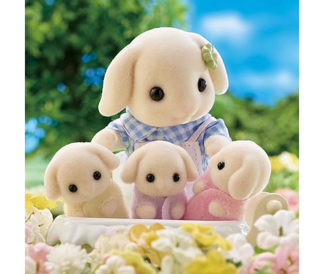 Figurine Sylvanian Families - Familia Iepurasilor Flora Figurine Sylvanian Families - Familia Iepurasilor Flora