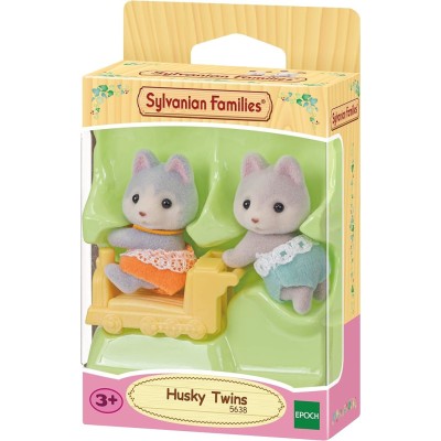 Figurine Sylvanian Families-Gemenii Catelusi Husky