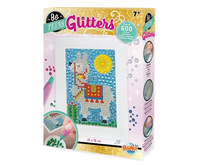 Set de creatie Glitters - Animal Lama cu 600 de margele Set de creatie Glitters - Animal Lama cu 600 de margele