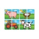 Joc educativ asociere - Prietenii De La Ferma - Farmyard Heads  Tails