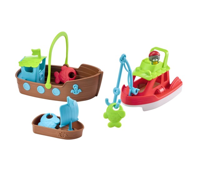 Jucarie 3 in 1 - Barcute pentru baie cu figurina Morsa Jucarie 3 in 1 - Barcute pentru baie cu figurina Morsa