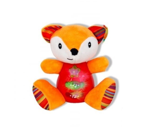 Jucarie interactiva bebe cu sunete si lumini 15 cm - Vulpe