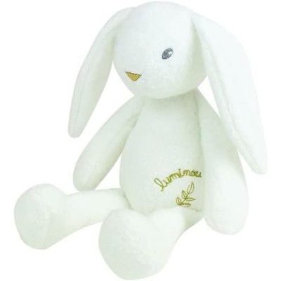 Jucarie Plus Jemini Fosforescenta 30cm Iepure Luminou Alb