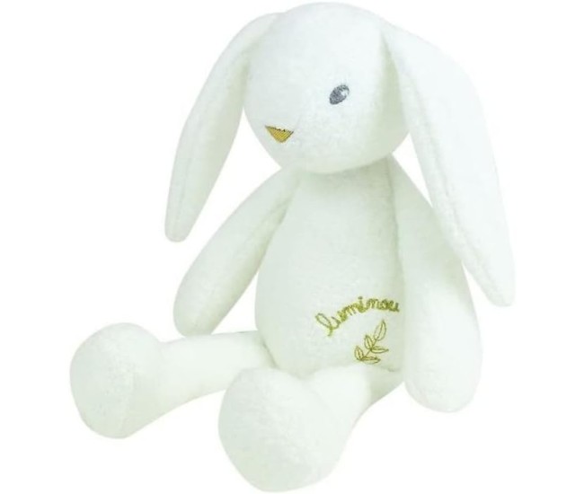Jucarie Plus Jemini Fosforescenta 30cm Iepure Luminou Alb
