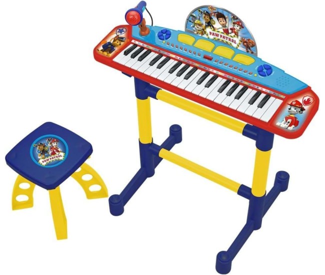 Keyboard electronic cu microfon si scaunel Paw Patrol Keyboard electronic cu microfon si scaunel Paw Patrol