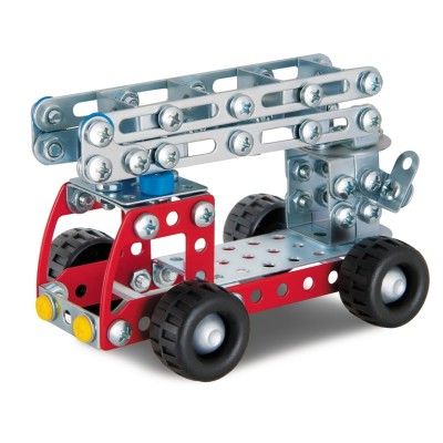 Masina de pompieri - Set de constructie cu piese din metal