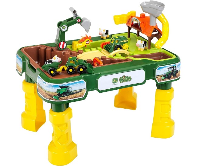 Masuta de joaca cu apa si nisip 2 in 1 - Ferma John Deere Masuta de joaca cu apa si nisip 2 in 1 - Ferma John Deere