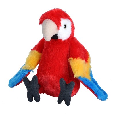 Papagal Macaw Stacojiu - Jucarie Plus 20 cm