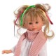 Papusa Celia cu Pantaloni Rosii si Camasa Alba 30cm
