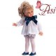 Papusa Sabrina Blonda cu Camasa Alba cu Funda 40cm