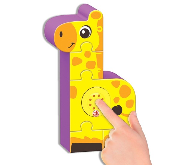 Puzzle blocks cu sunete - Animale de la Zoo