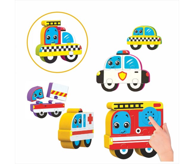 Puzzle blocks cu sunete - Vehicule