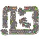 Puzzle gigant de podea traseu masini (20 piese) GIANT ROAD JIGSAW