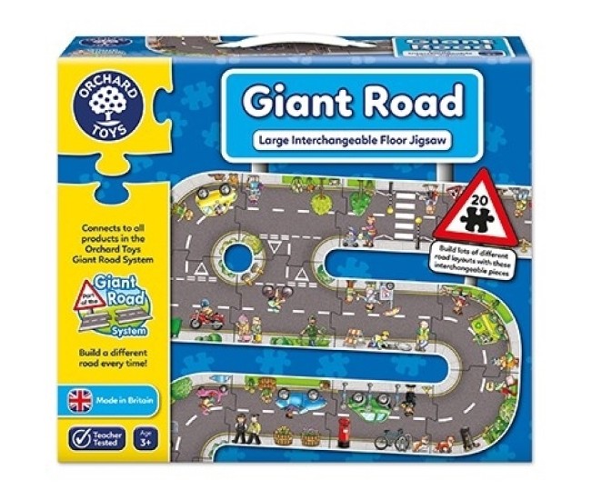 Puzzle gigant de podea traseu masini (20 piese) GIANT ROAD JIGSAW
