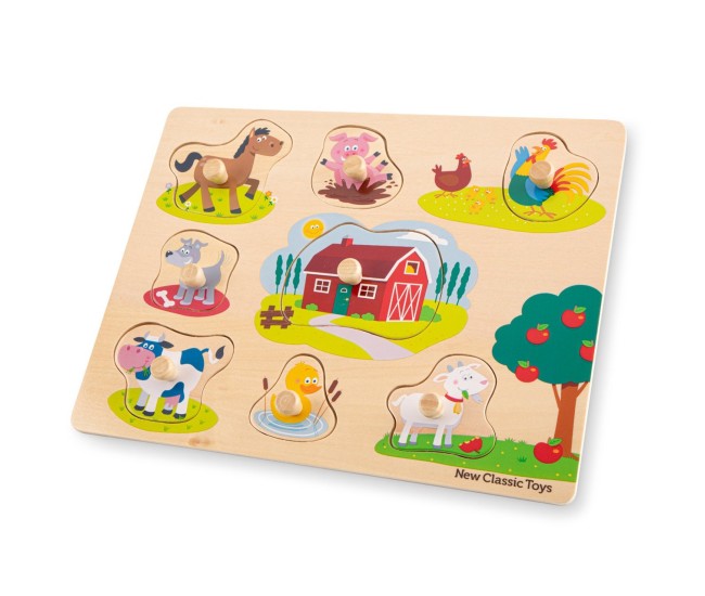 Puzzle lemn Ferma 9 piese Puzzle lemn Ferma 9 piese