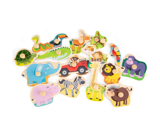 Puzzle lemn Safari 17 piese