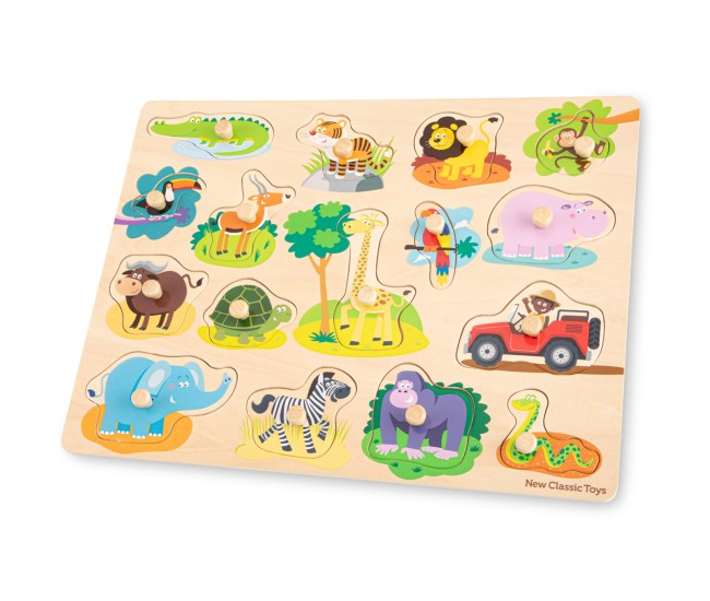 Puzzle lemn Safari 17 piese