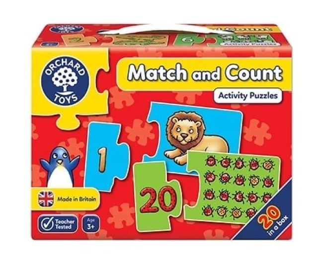 Puzzle Potriveste si numara de la 1 la 20 MATCH AND COUNT