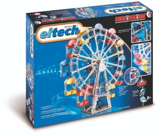 Set constructie Roata 1200 piese metalice cu baterii