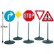 Set 5 piese, joc pentru copii - Semne de circulatie cu inaltime 70 cm Set 5 piese, joc pentru copii - Semne de circulatie cu inaltime 70 cm