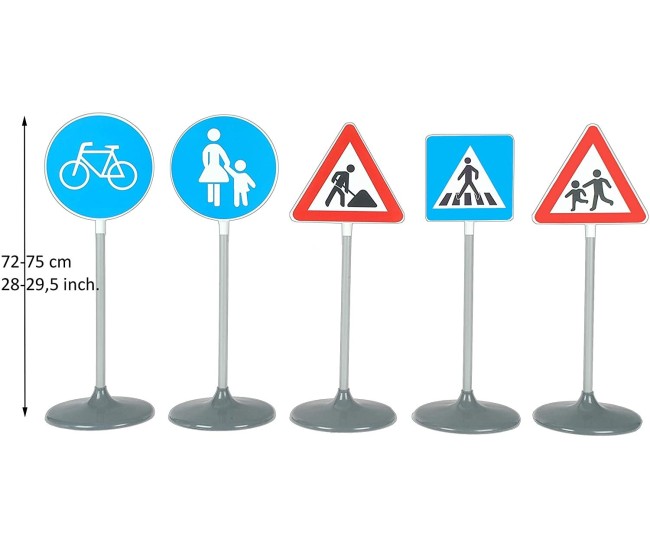 Set joc pentru copii - Semne de circulatie 70 cm - 5 piese Set joc pentru copii - Semne de circulatie 70 cm - 5 piese
