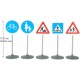 Set joc pentru copii - Semne de circulatie 70 cm - 5 piese Set joc pentru copii - Semne de circulatie 70 cm - 5 piese