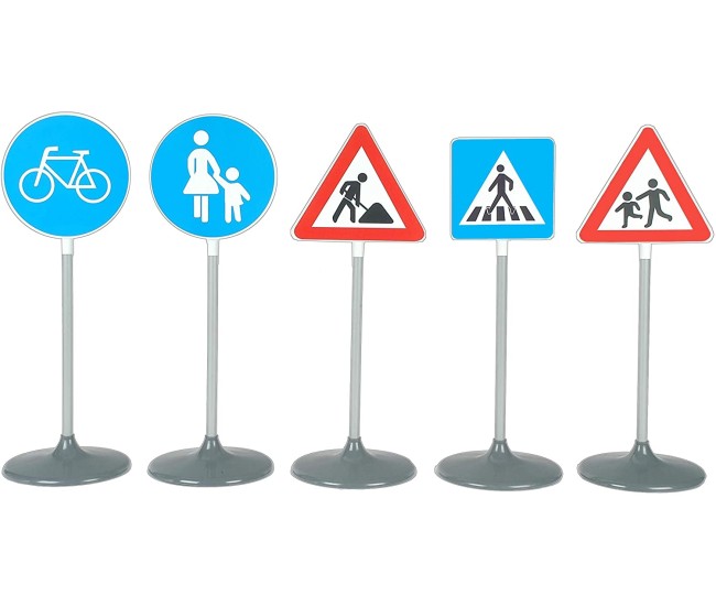 Set joc pentru copii - Semne de circulatie 70 cm - 5 piese Set joc pentru copii - Semne de circulatie 70 cm - 5 piese