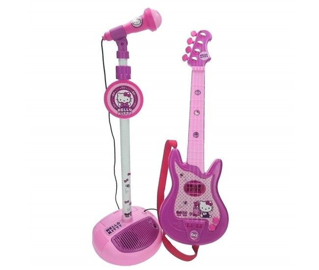 Set chitara si microfon Hello Kitty Set chitara si microfon Hello Kitty