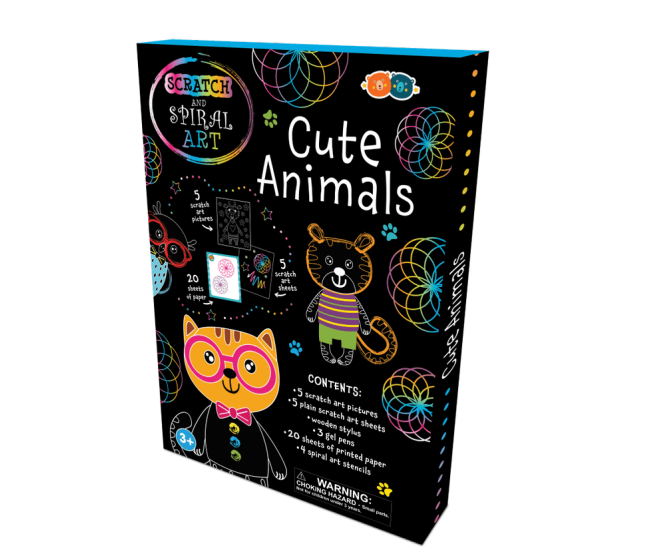 Set Creatie Scratch  Spiral - Animale Dragute