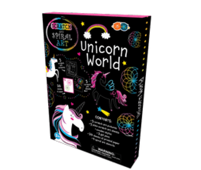 Set Creatie Scratch  Spiral - Lumea Unicornilor
