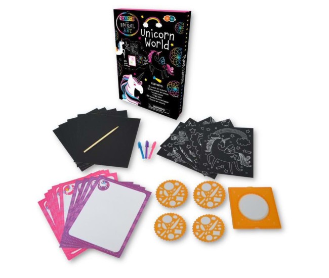 Set Creatie Scratch  Spiral - Lumea Unicornilor