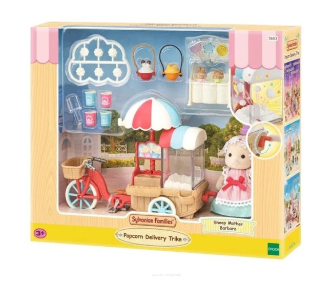 Sylvanian Families - Set Stand Tricicleta pentru Popcorn
